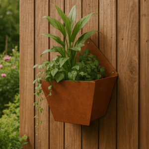 Ghiveci de perete din oțel Corten – pentru interior și exterior